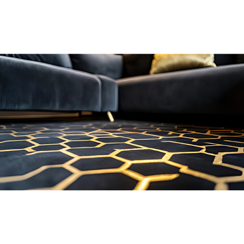 A clean and well-maintained residential home with a manicured lawn, featuring a white picket fence and colorful flower beds in front.